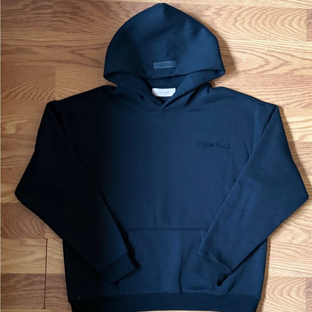 Essentials Stretch Limo Black hoodie - Picture 2 of 6